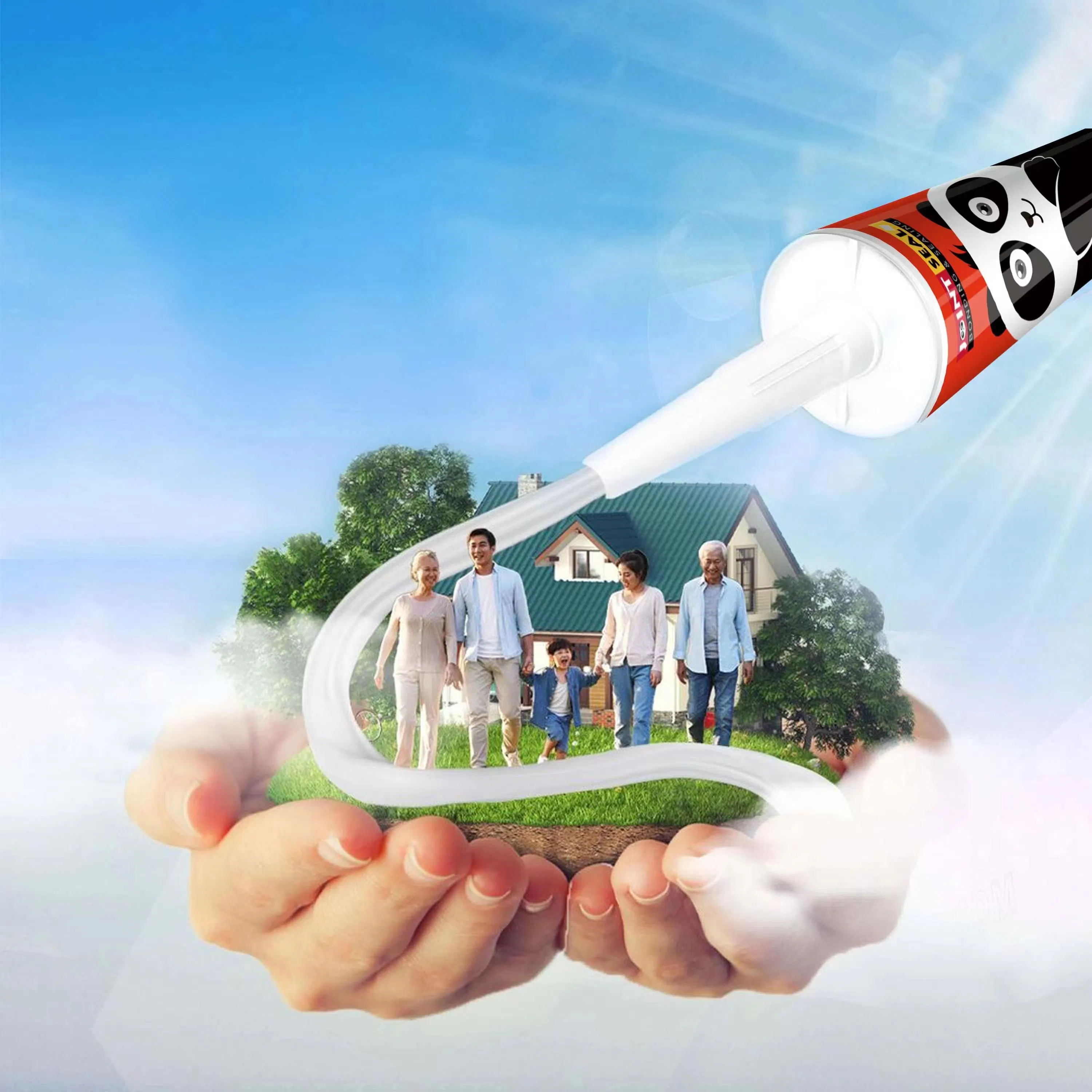 Water-Based Acid Acetic Acrylic Silicone Sealant 300ml 100% RTV Weatherproof Silicone Sealant