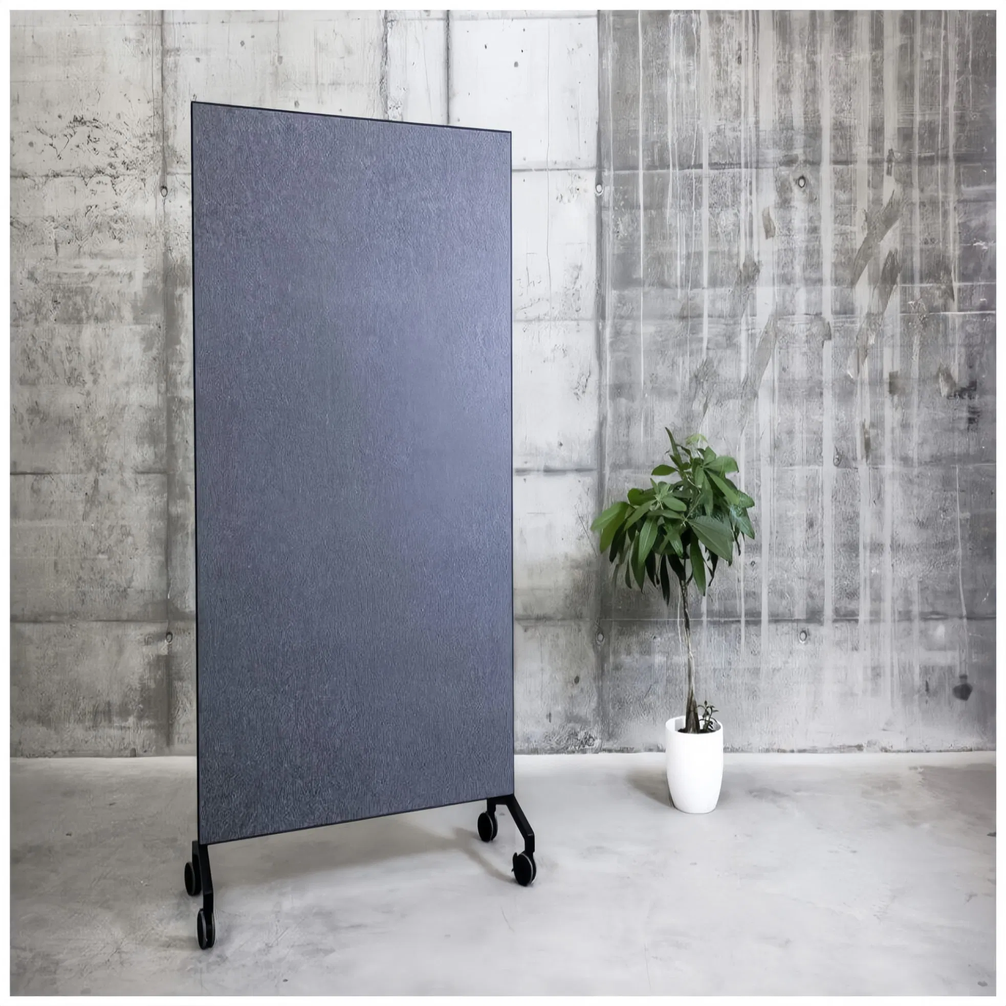 Nrc 0.85 Recycled Pet Felt Acoustic Panel Wall Covering Tiles Soundproofing Material Freestanding Movable Room Divider Partition Screen Design Element