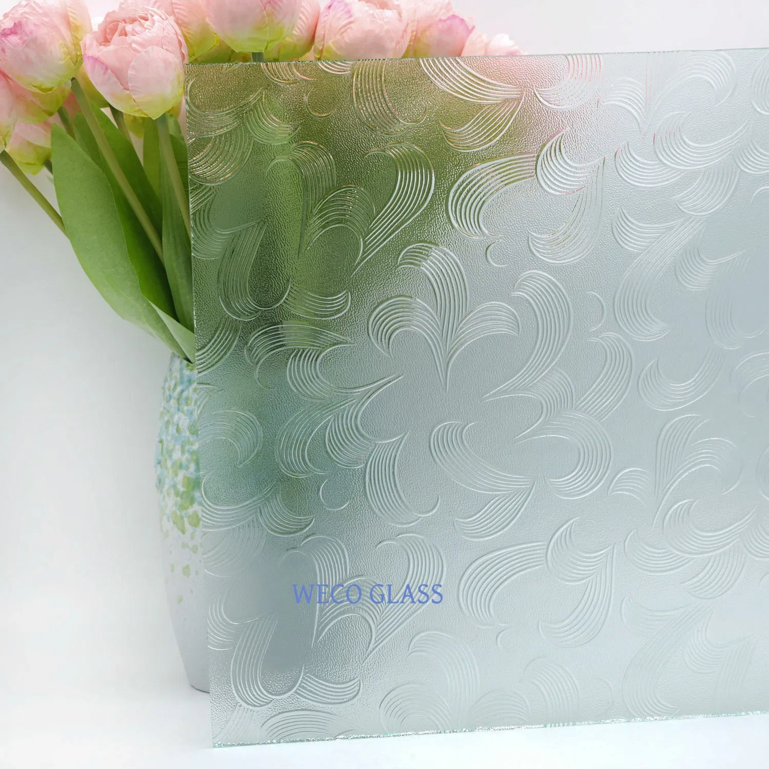 8mm Thickness Excellent Grade Molding Precision Clear Pattern Glass Figured Glass