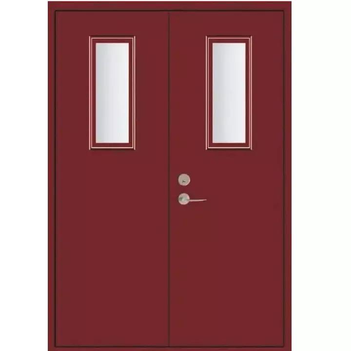 White Color Self-Closed Interior Steel Doors Smoke Resistant Anti Fire Doors