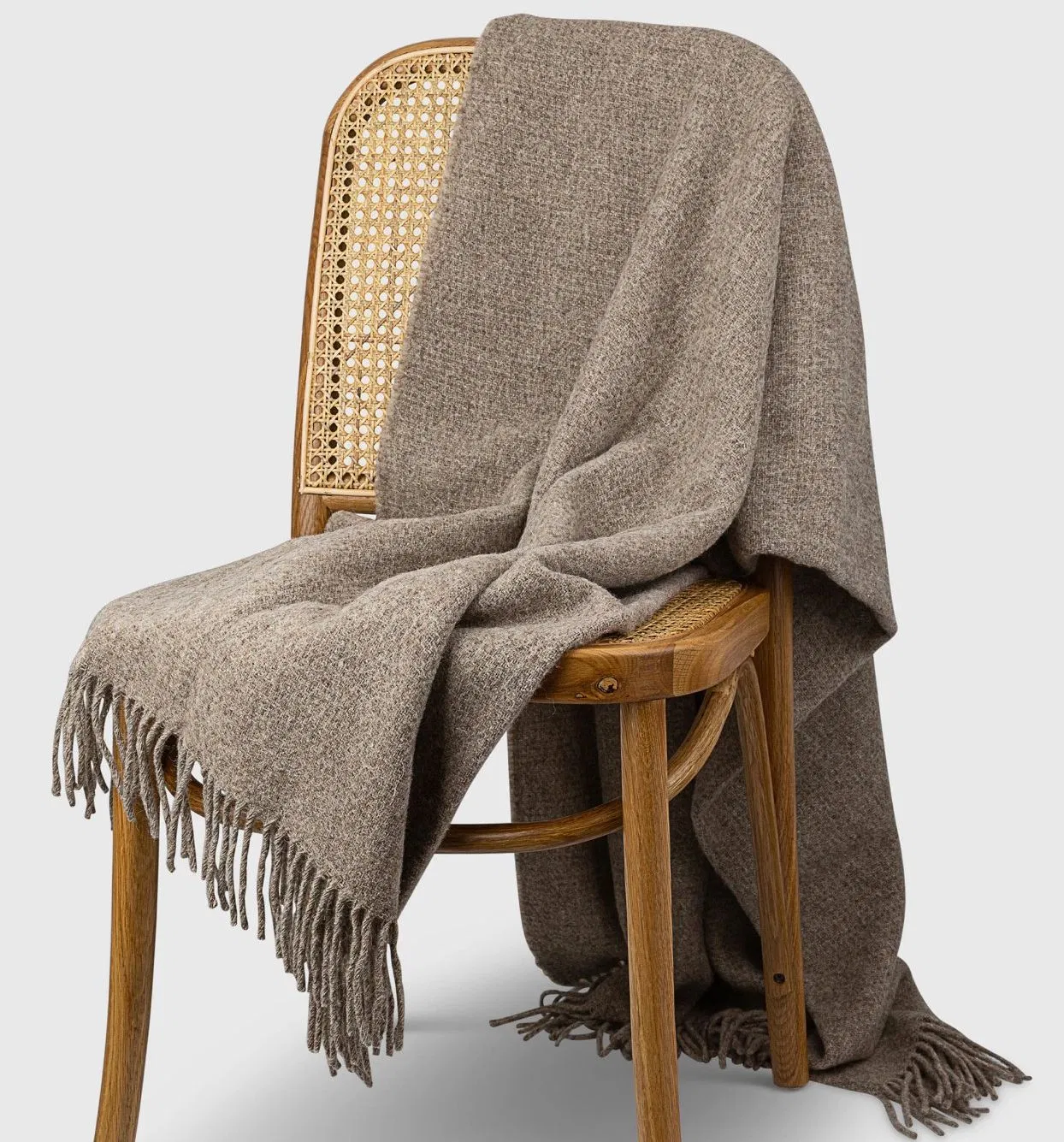 Woven Solid Color Pure Wool Blanket for Winter