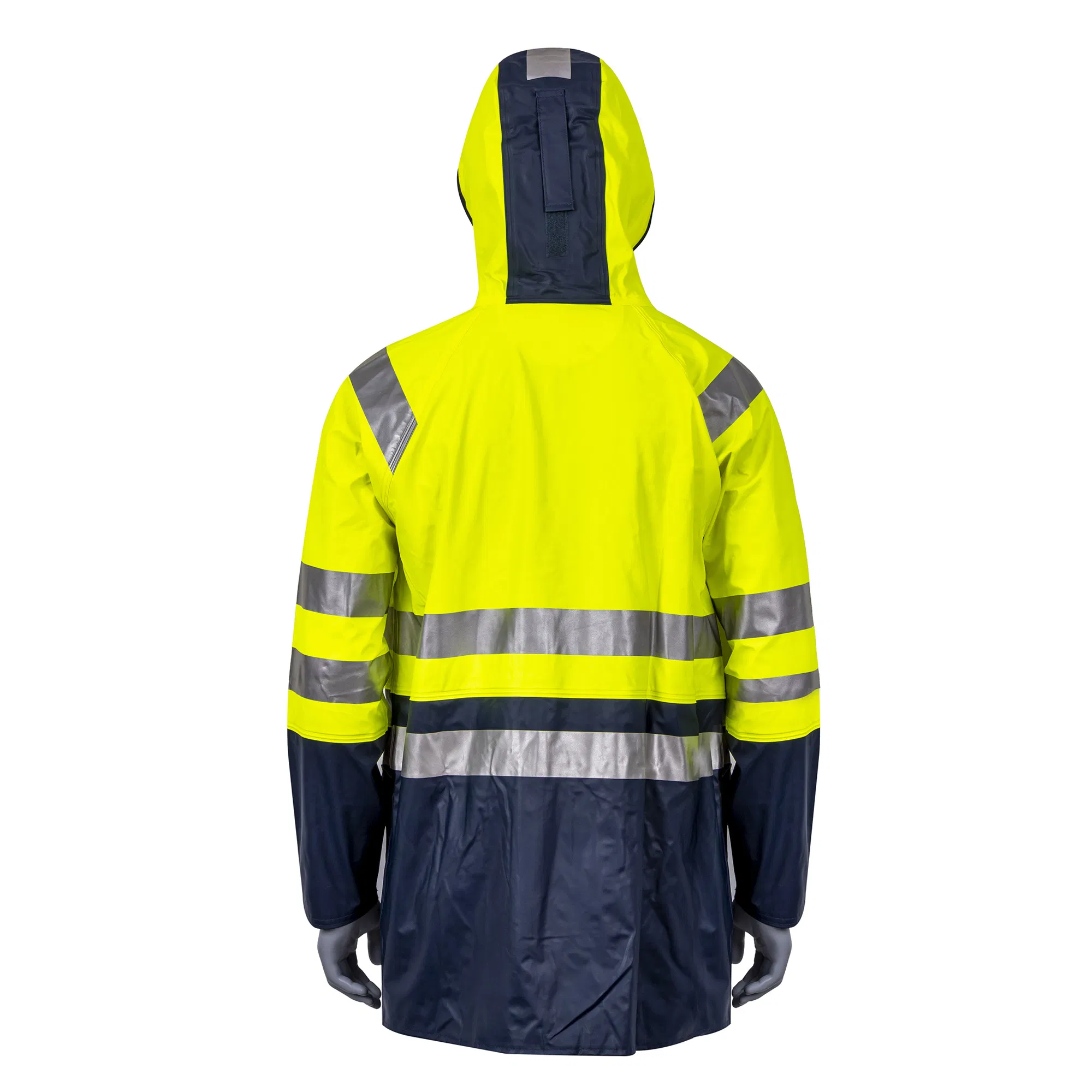 Safety PU Jacket Raincoat Construction Reflective Clothes Environmental Safety Reflective High Visibility Work Wear Jacket Rainwear