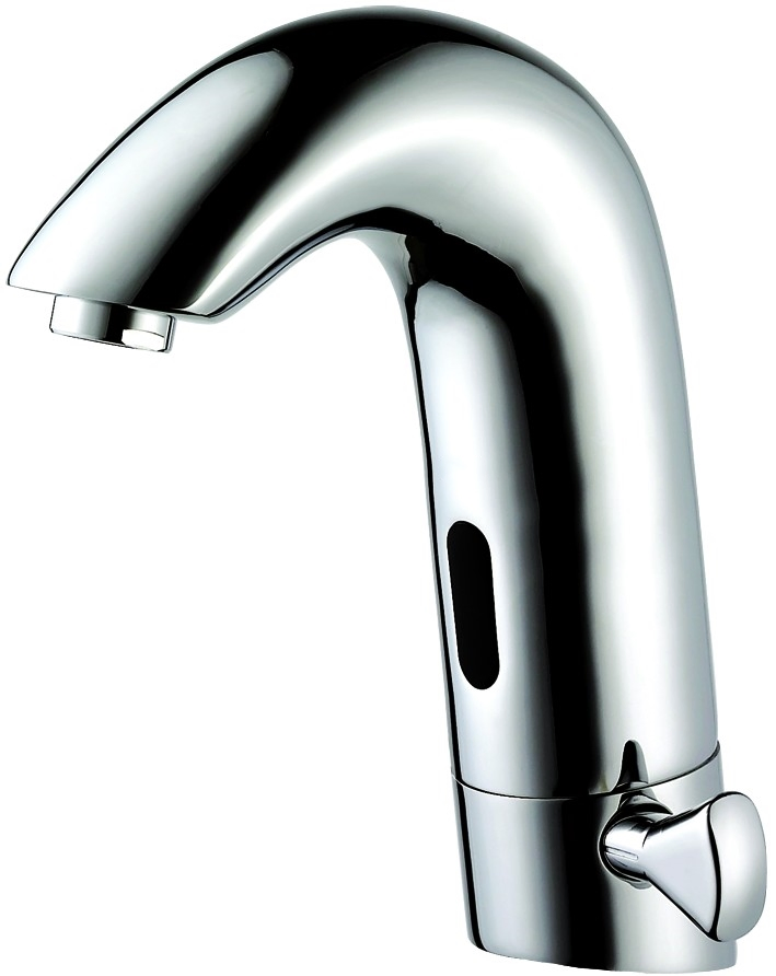 Deck Mounted Temperature Adjustable Lavatory Touchless Automatic Infrared Sensor Faucet