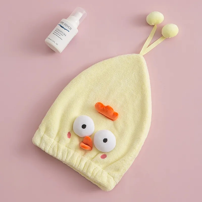 Drying Hair Cap Microfiber Absorbent Quick-Drying Cartoon Princess Shower Caps