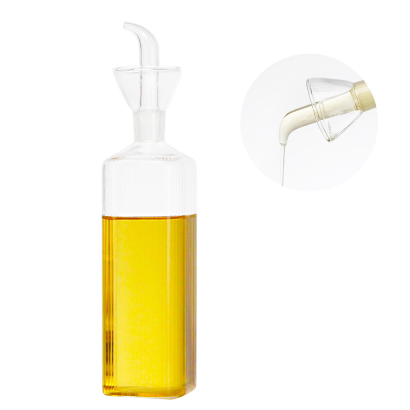 500ml Glass Olive Oil Dispenser Bottle Cooking Oil Vinegar Measuring Dispenser with Spout