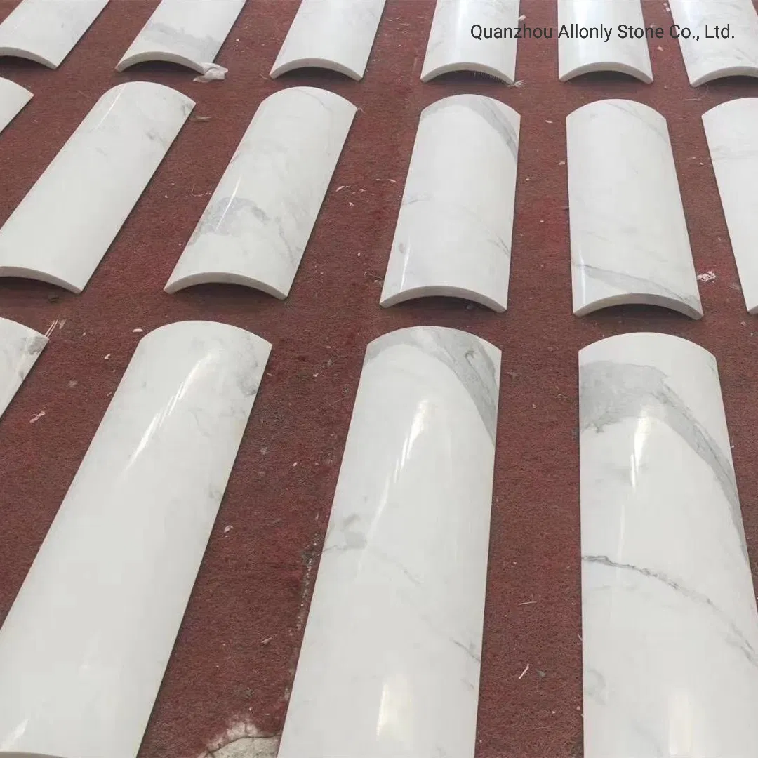 Wholesale White Marble Round Pillar Decorative Stone Columns