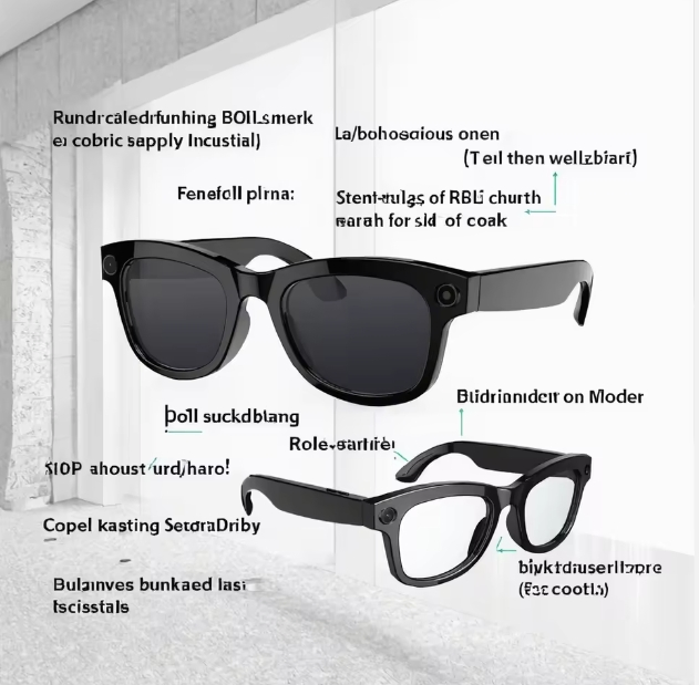 Умные очки с камерой 8 Мп, антитряска, AI