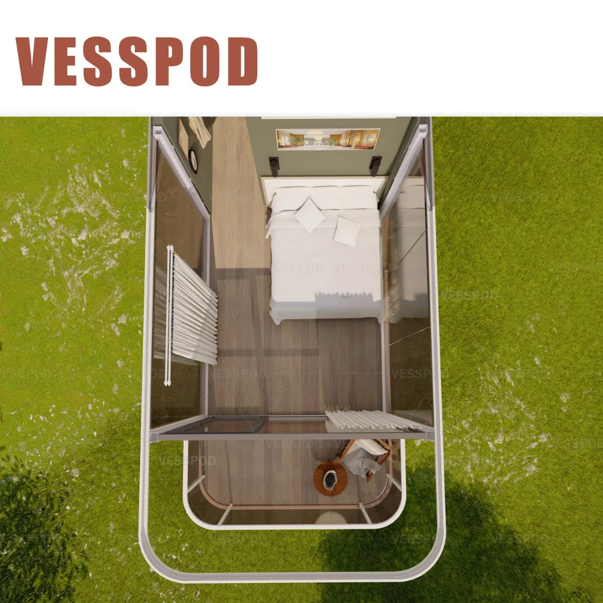 Modern Modular 20FT 40FT Outdoor Popular Mobile Prefab House Tiny House Capsule Cabin Office Pod Apple Cabin