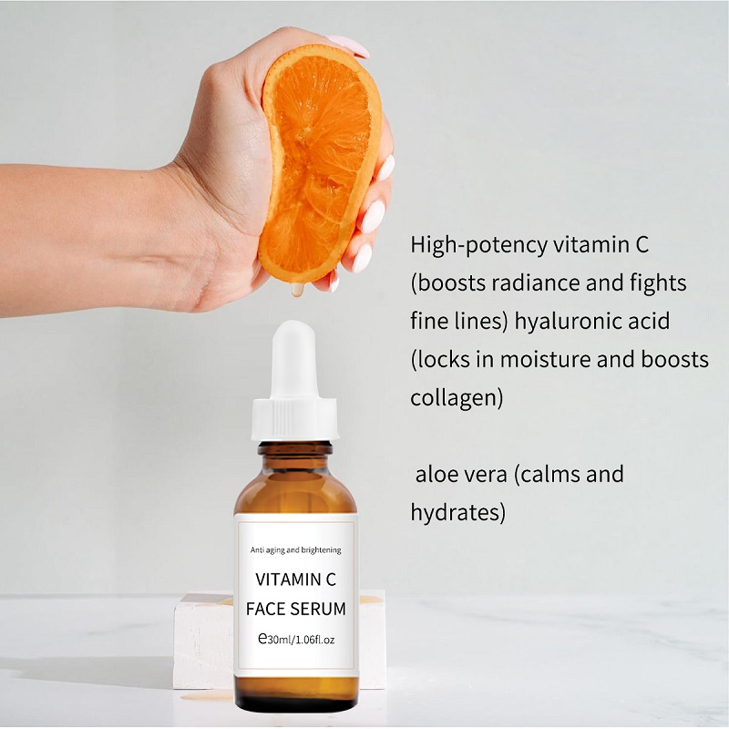 OEM ODM Private Label 100% Pure Vitamin C Facial Essence Serum Whitening Natural Organic Vitamin C Facial Serum
