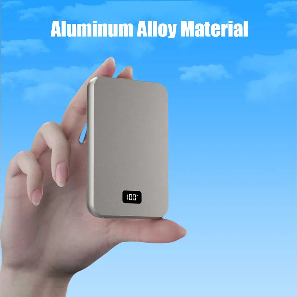 Super Thin Magsafe 15W Fast Charging 5000mAh Wireless Powerbank Mobile Phone Portable LED for Android iPhone