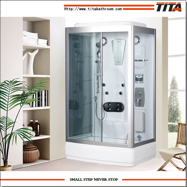 White Acrylic Back Shower Cabin Alps-a