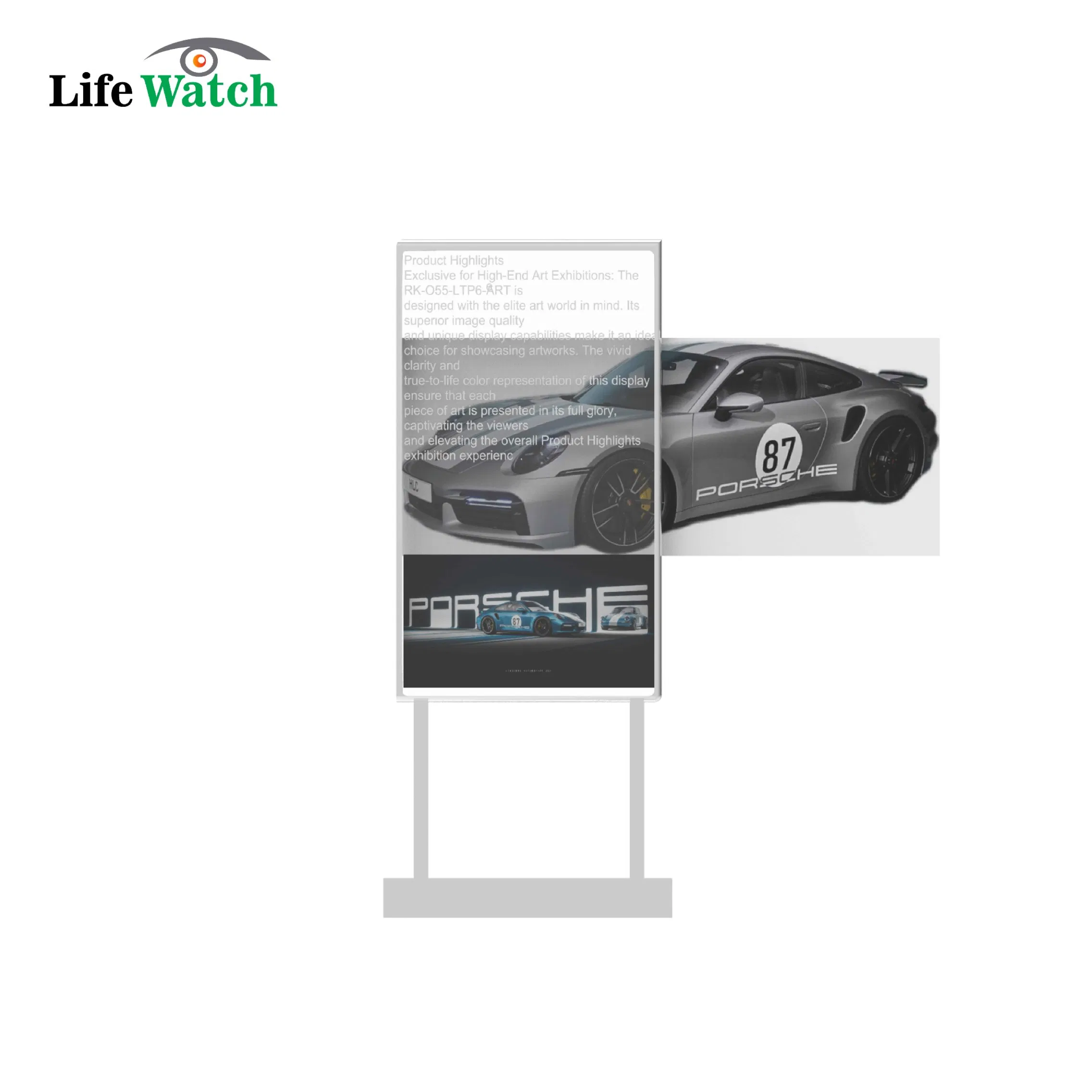 55-Inch H Type OLED Panel Touch Capactive Transparent OLED Digital Signage Kiosk Advertising Totem