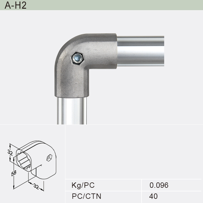Aluminum Alloy Pipe Rack Joint / Aluminum Joint (A-H3)