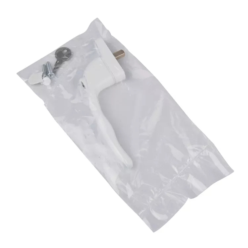 Window Hardware Accessories White PVC Aluminum Glass Window Handle with Lock
