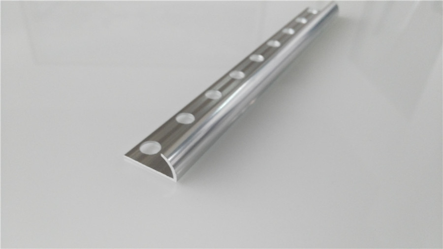 Bright Silver L Shape Tile Trim for 8mm, 10mm, 12mm Tile