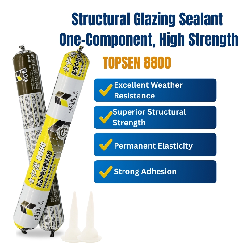 Topsen 8800 Structural Silicone Sealant for Construction - High Performance