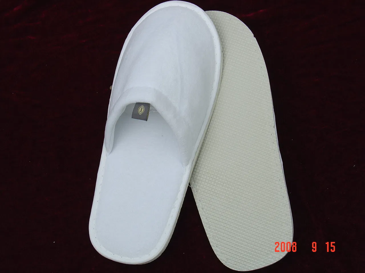 Luxurious Hand Made Hotel Slippers with EVA Outsole and Polyester Velour