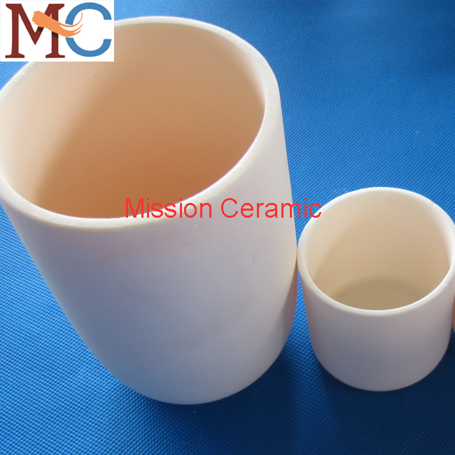 Тигли высокие алундовые с крышками