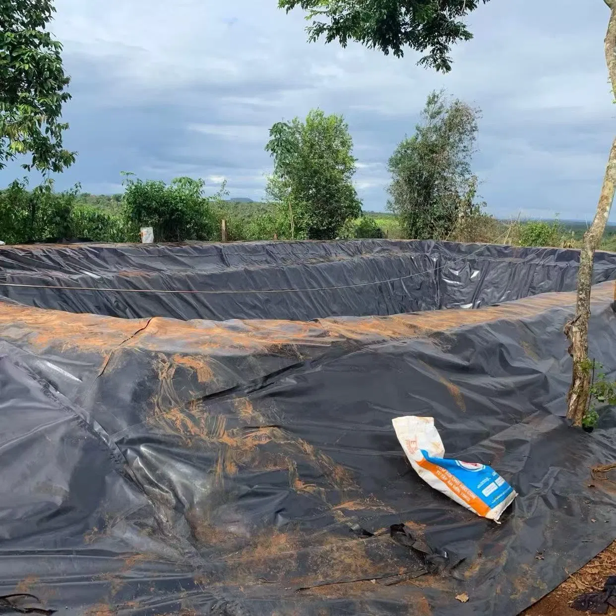 Pool Liner HDPE Geomembrane Anti-Seepage Membrane Sheet 1.5mm 2mm 3mm Dam Reservoir River Aquaculture Pond Liner