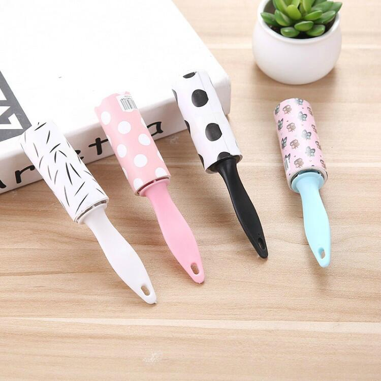 Cute Animal & Polka DOT Lint Roller - High Adhesion Sticky Sheets for Daily Cleaning