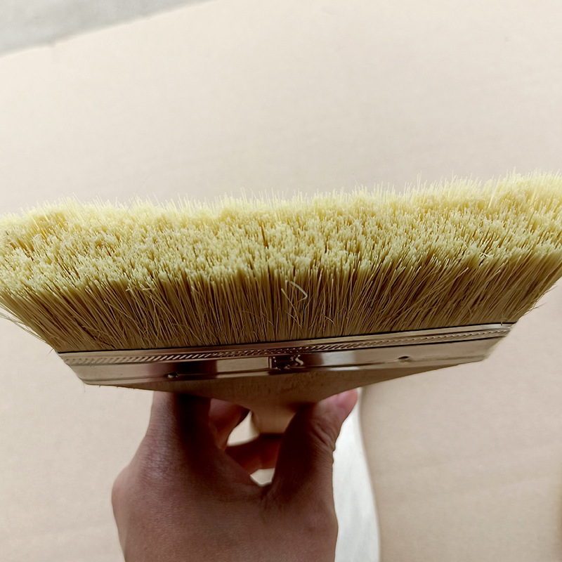 Painting Brush Natural Bristle Mixed with Filament with Wooden Handle Household Paint Brush