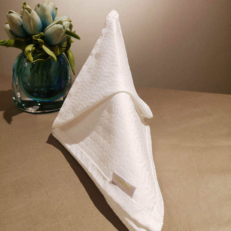 Free Samples Patterned Napkins Custom Beverage Napkins Napkin Ring Rectangular White Tablecloth