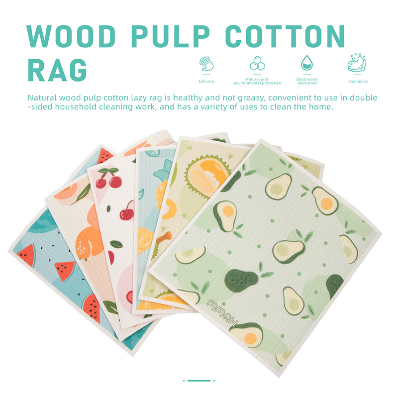 Esun Super Absorbent Printing Swedish Dishcloths for Kitchen