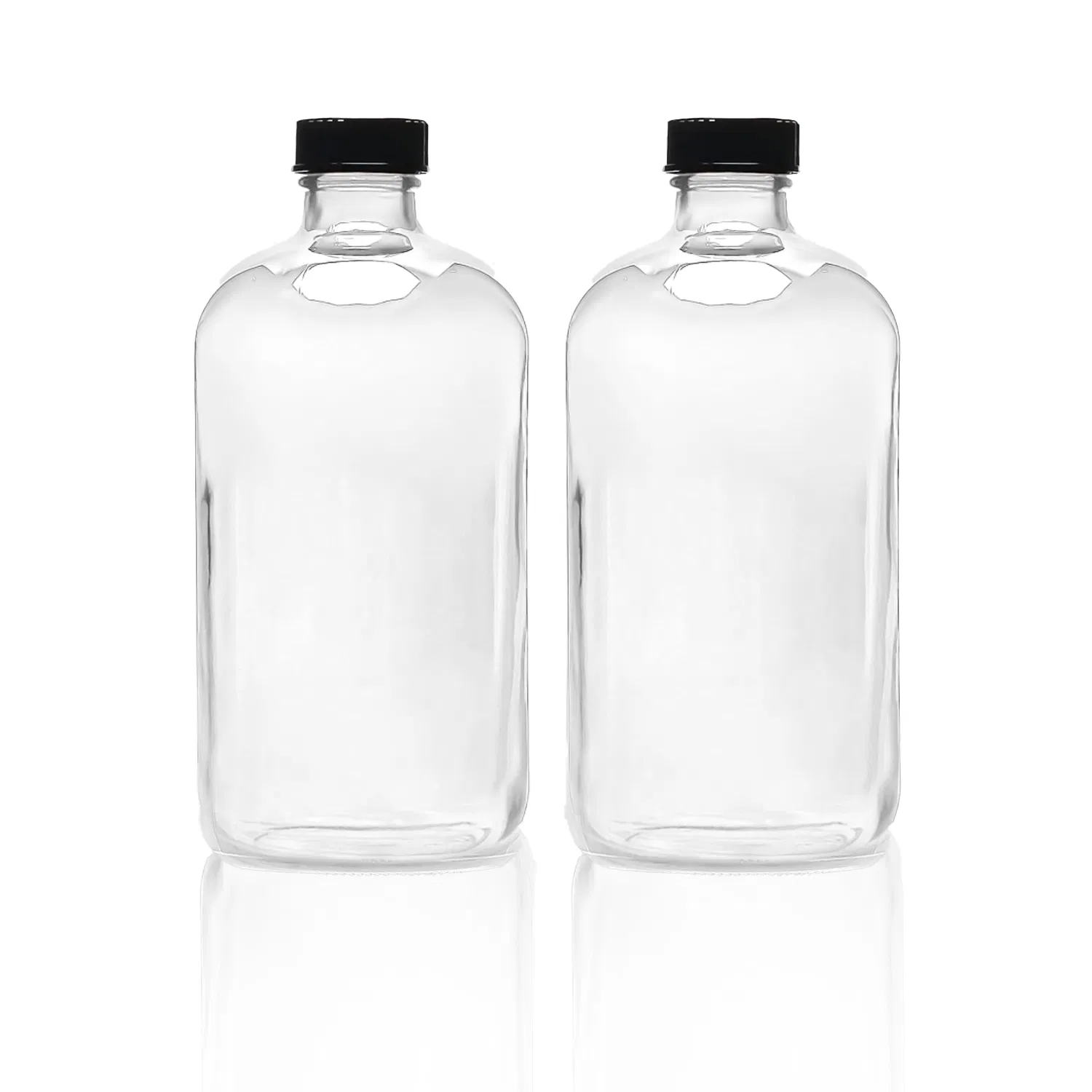 Premium 32oz Amber Boston Glass Bottle for Chemical Storage