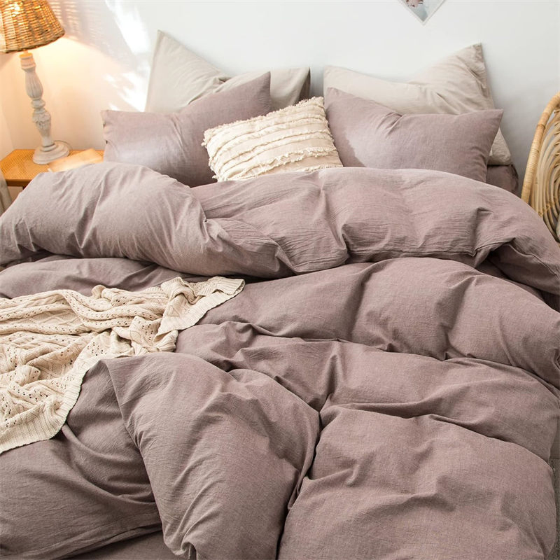 Government Agency Supplies 100% Washed Cotton Duvet Cover Set Soft Comfy Breathable Dorm Room Bedding Cool Summer Warm Winter Emergency Relief