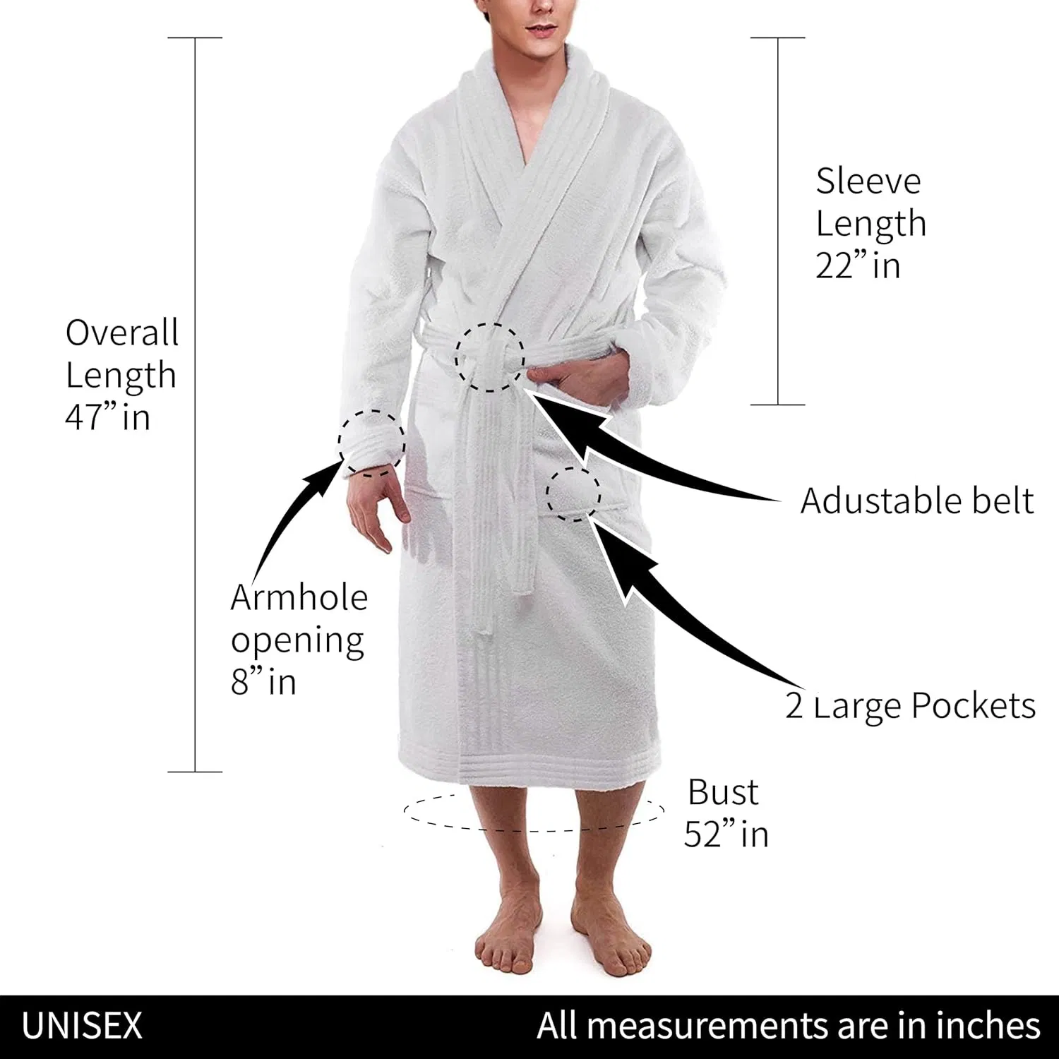 5 Star Hotel Luxury Mens Bath Robes Custom Embroidered Logo Quality Cotton Waffle Bathrobe