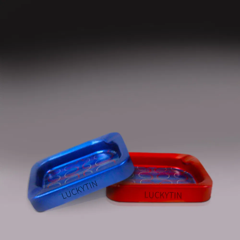 Factory Best Quality Food Safety Grade Tinplate Products Portable Ashtray Metal Packet Pocket Tin Custom Ashtray