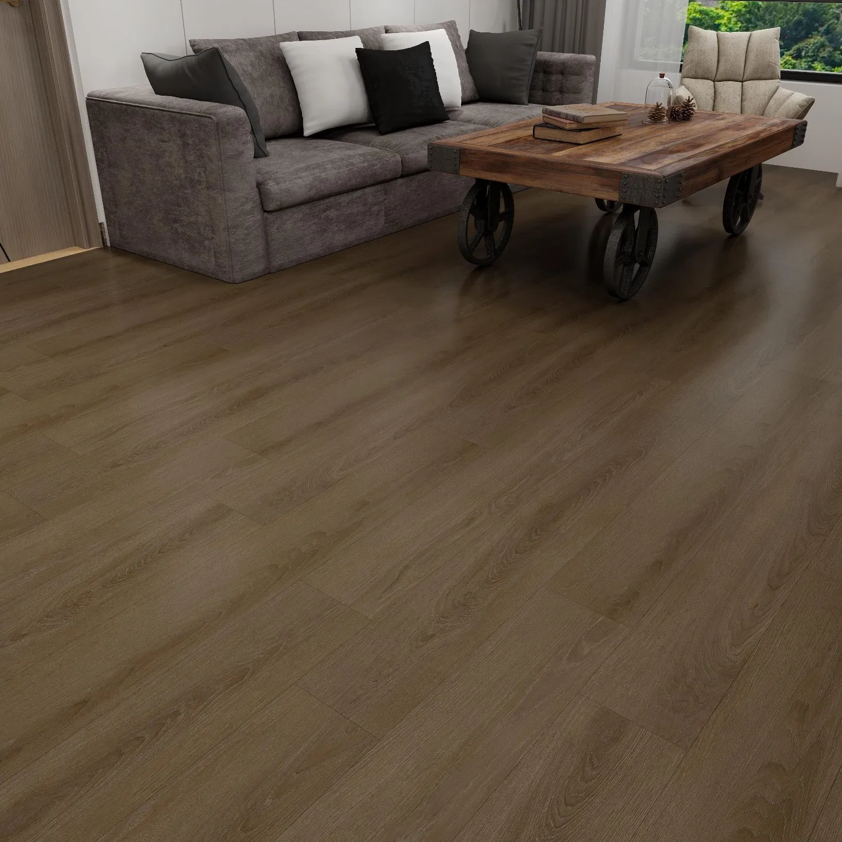 Водостойкий ламинат SPC/PVC 4-6 мм, деревянный дизайн