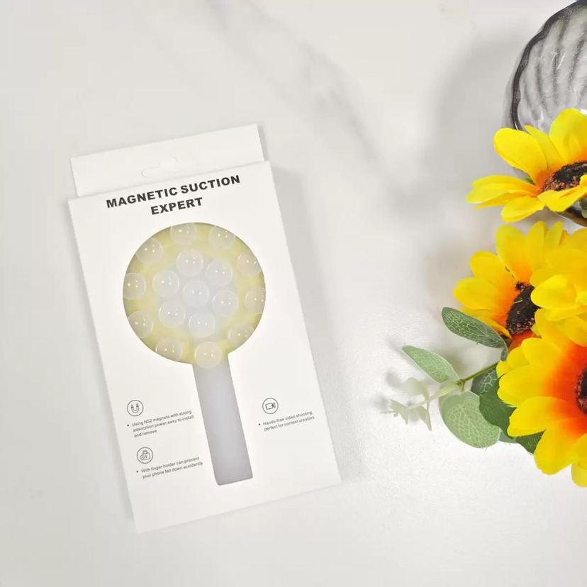 Multi Functional Cute Girl Female Phone Grip Portable Holder Magnetic Design Phone Wall Mounted Suction Cup