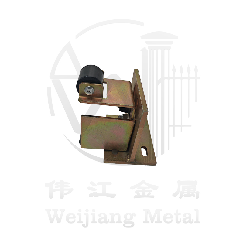 Steel Sliding Gate Guide Roller Bracket with Plastic Roller for Door Side Guidance Control