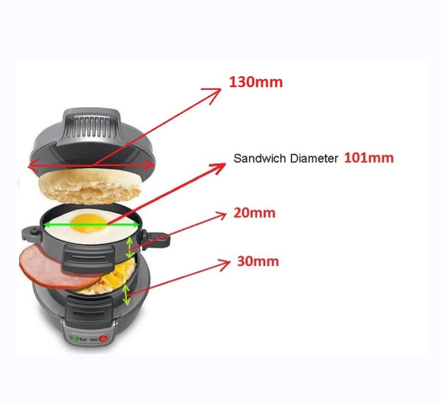 600W Hamburger Maker with Control Kno