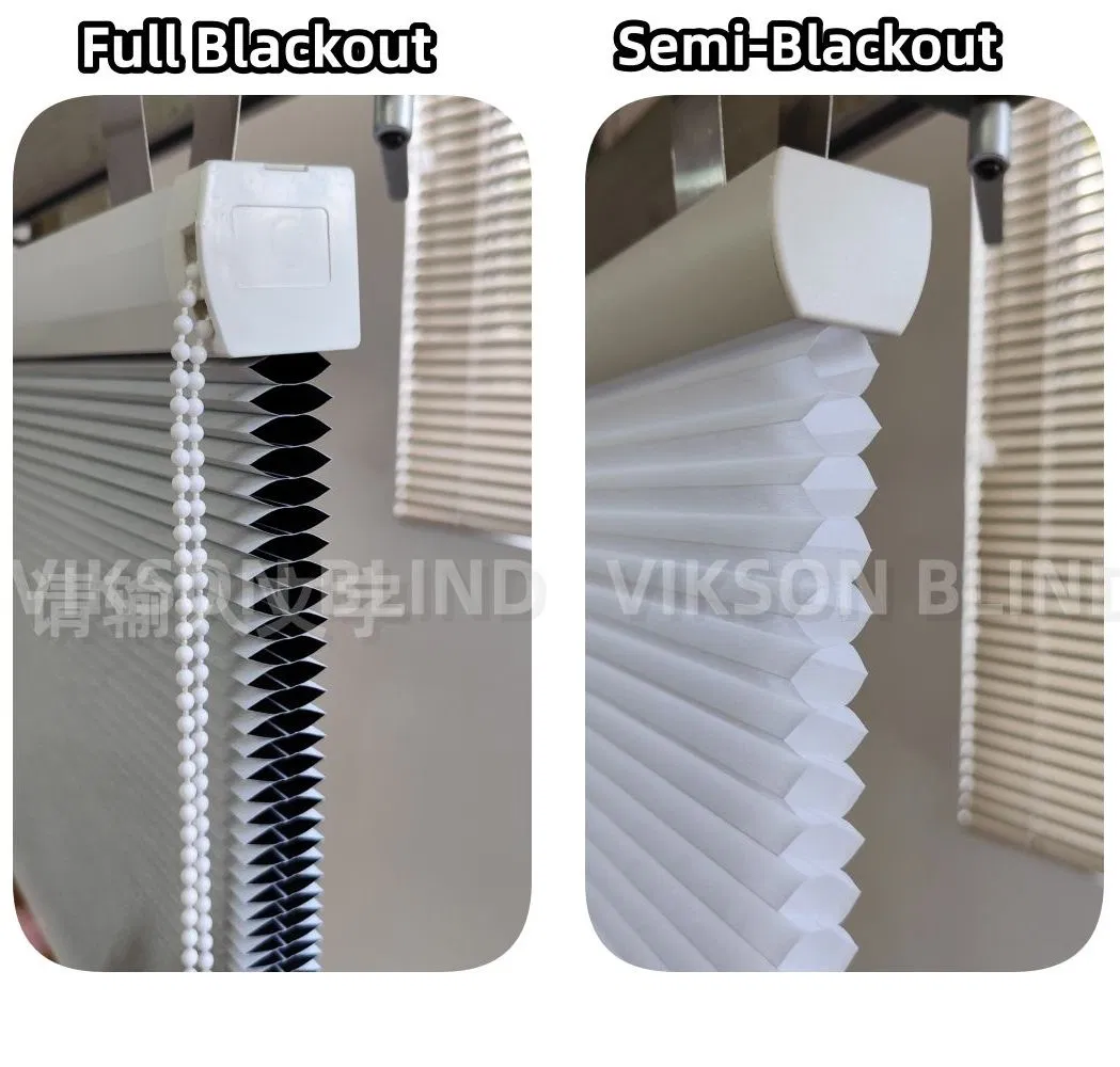 Vikson Factory Price Window Pleated Waterproof Blackout Fabric Honeycomb Cellular Honeycomb Blind