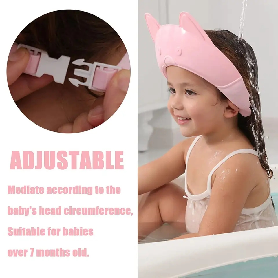 Kids Bath Washing Hair Rinser Prevents Water Baby Shower Cap