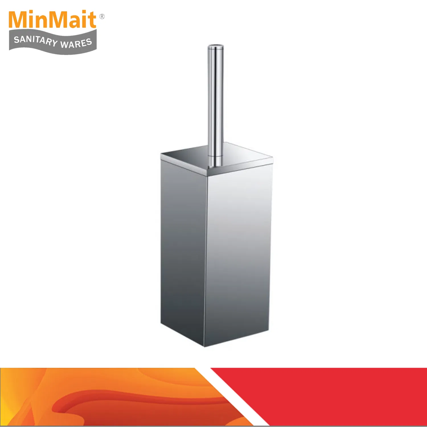 Whole Stainless Steel Square Standing Toliet Brush Holder Mx-Ls94K