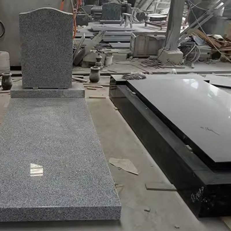 G603 Grey granite Grave Monument Slab Cheap Upright Headstone