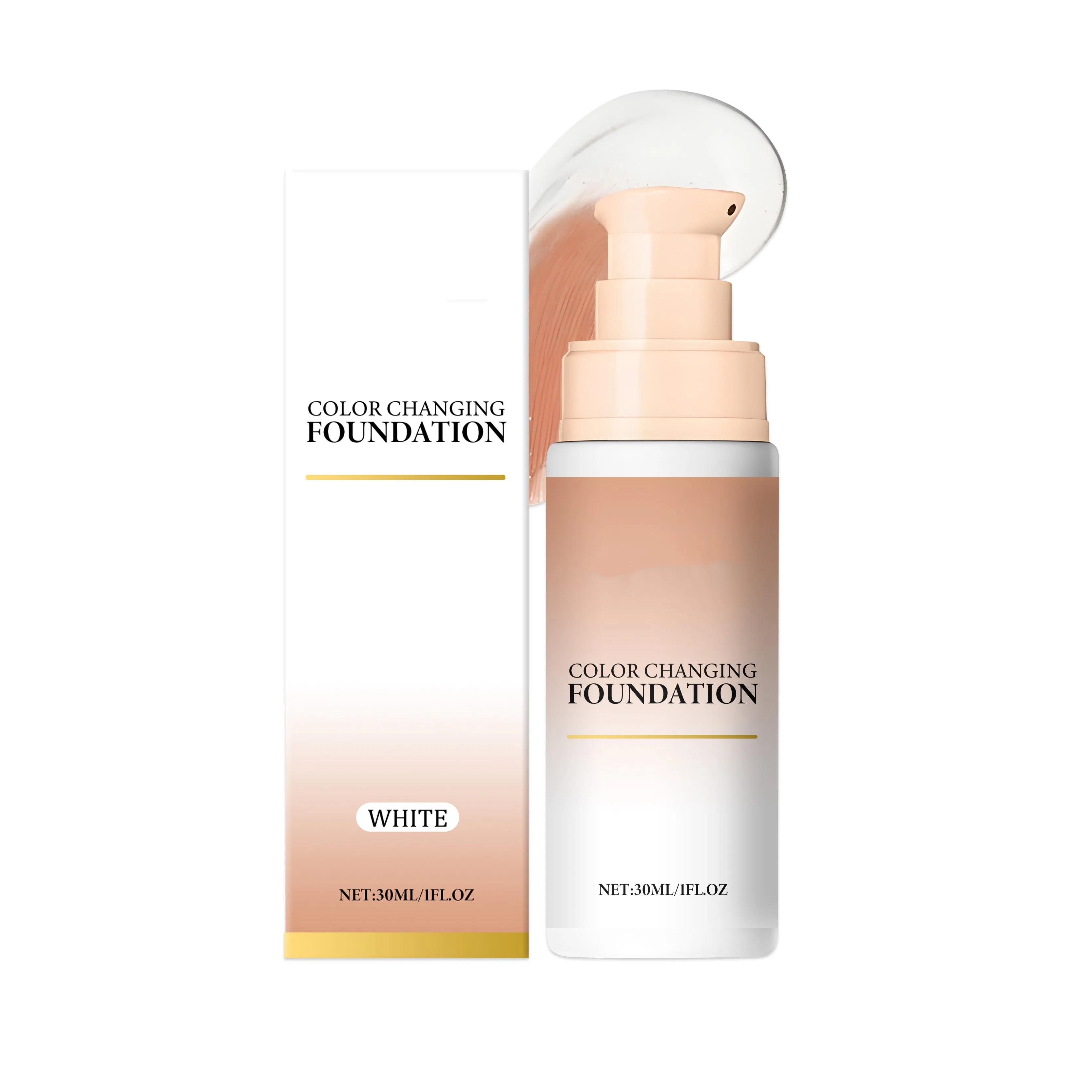 Makeup Waterproof Foundation Full Coverage Concealer Long Lasting Matte Custom Vegan Private Label Liquid Color Change Foundation