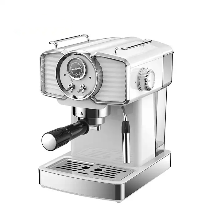 Espresso Machine 1.8L Small Kitchen Appliances Espresso Coffee Maker with Electric Milk Frother Stainless Steel