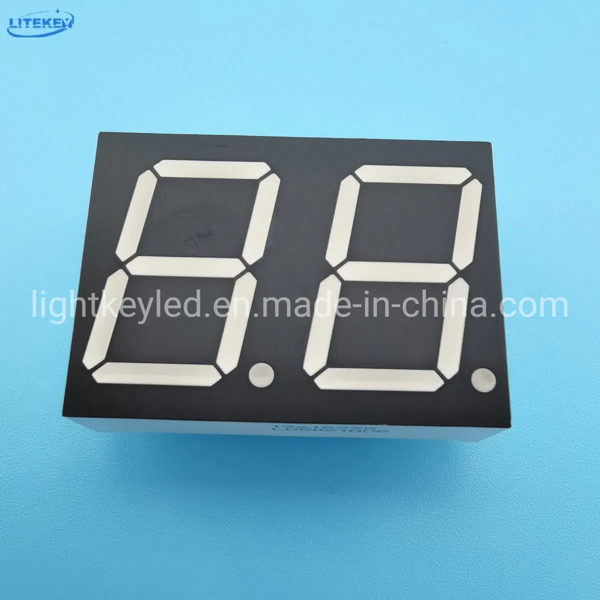 RoHS Compliant 0.8 Inch Dual Digit 7 Segment LED Display with Static PCB From Expert Manufacturer