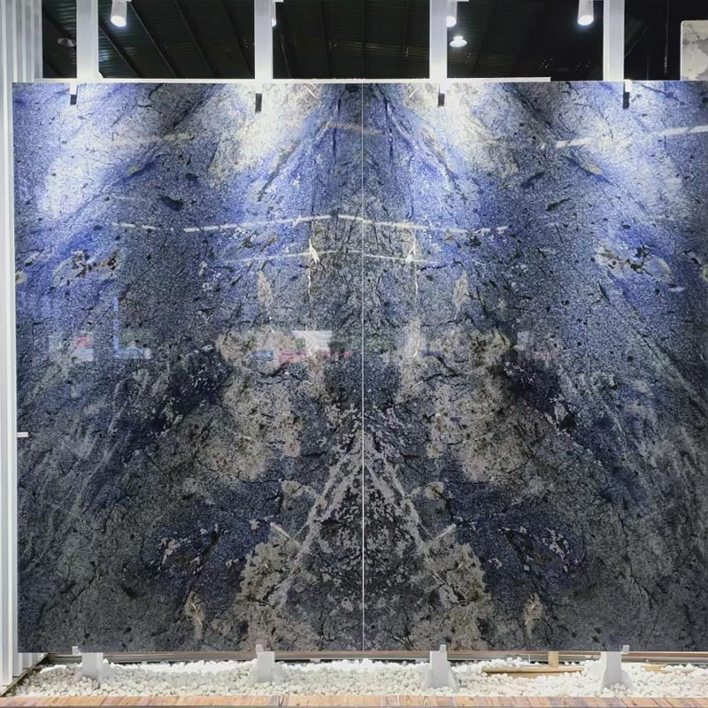 Luxury Blue Sapphire Brazil Crystal Polished Blue Bahia Granite 60*60