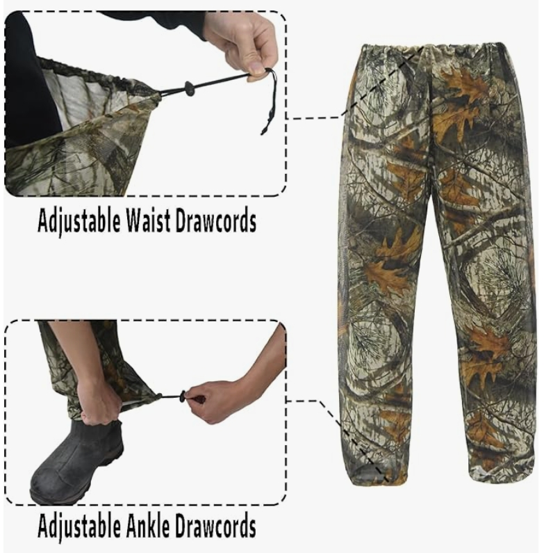 Disguiser Mosquito Suits Net Bug Pants & Jacket Hood Sets Ultra-Fine Mesh - with Fishing Hiking Camping and Gardening