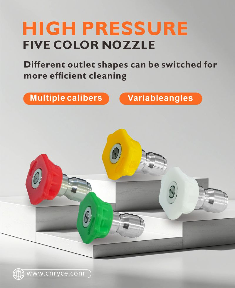High Pressure Washer Nozzle Water Spray Gun Nozzle Five Color Nozzle