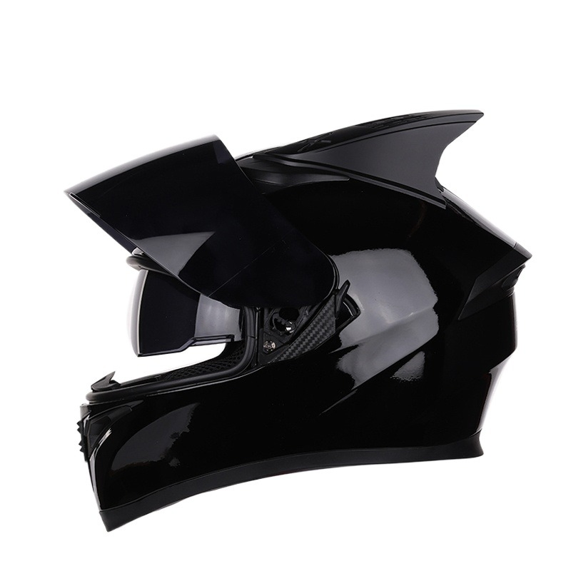 Мотошлем полнолицевой JK316 ABS, черный