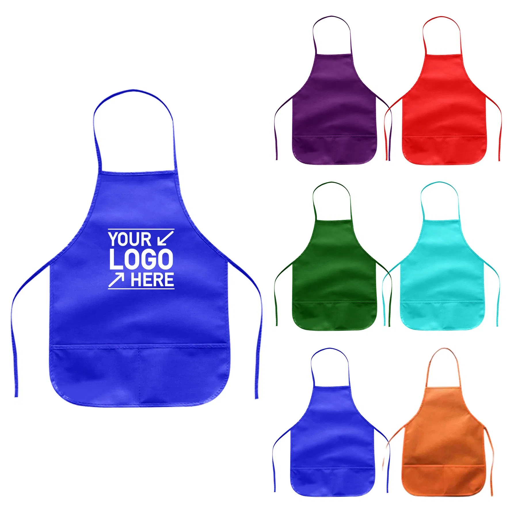 Low MOQ Wholesale Support Custom Logo Activity Apron Children′ S Disposable Non-Woven Apron