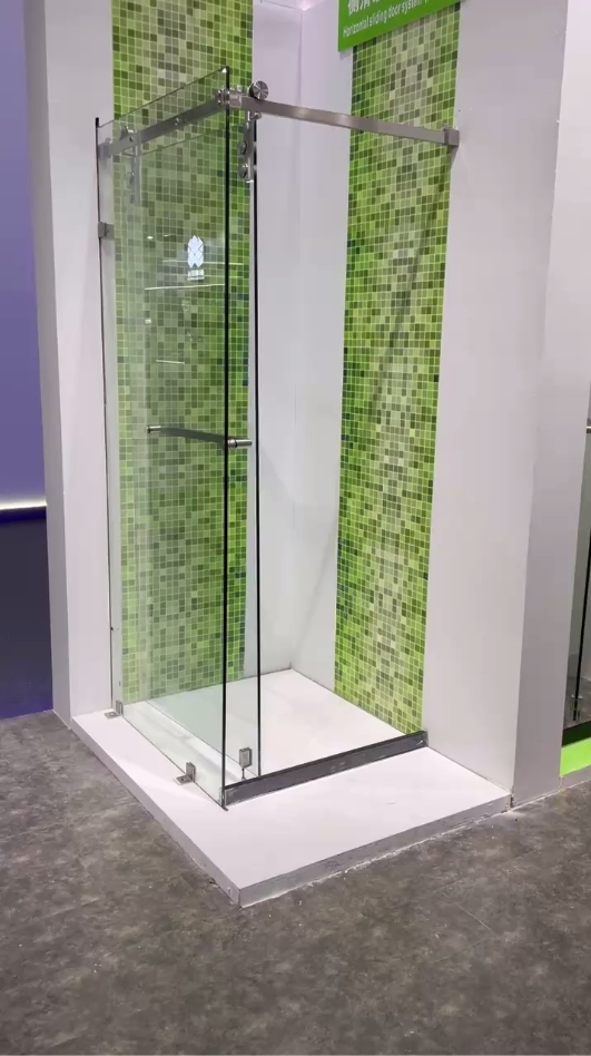 Modern Side Open Corner Sliding Door System Automatic Shower Door Hardware