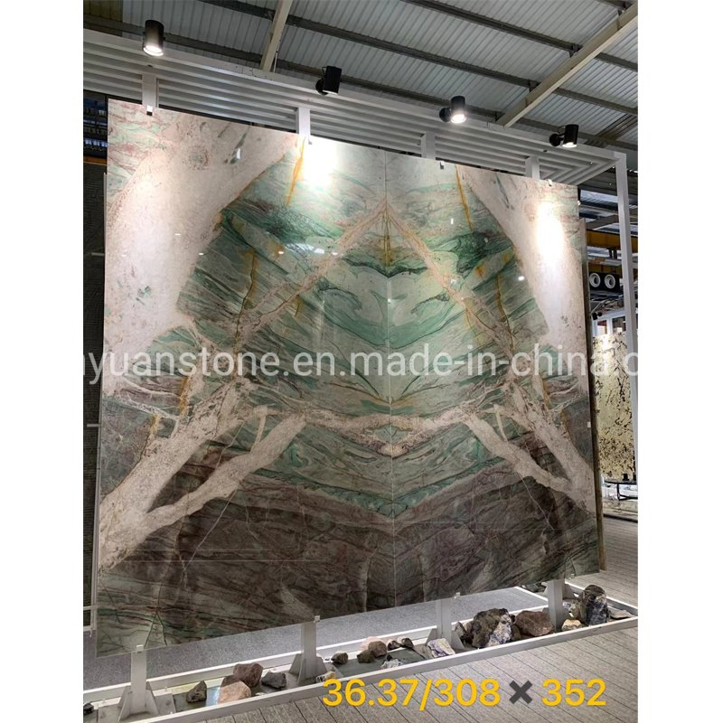 Brazilian Imported Natural Stone Green Marble Slab