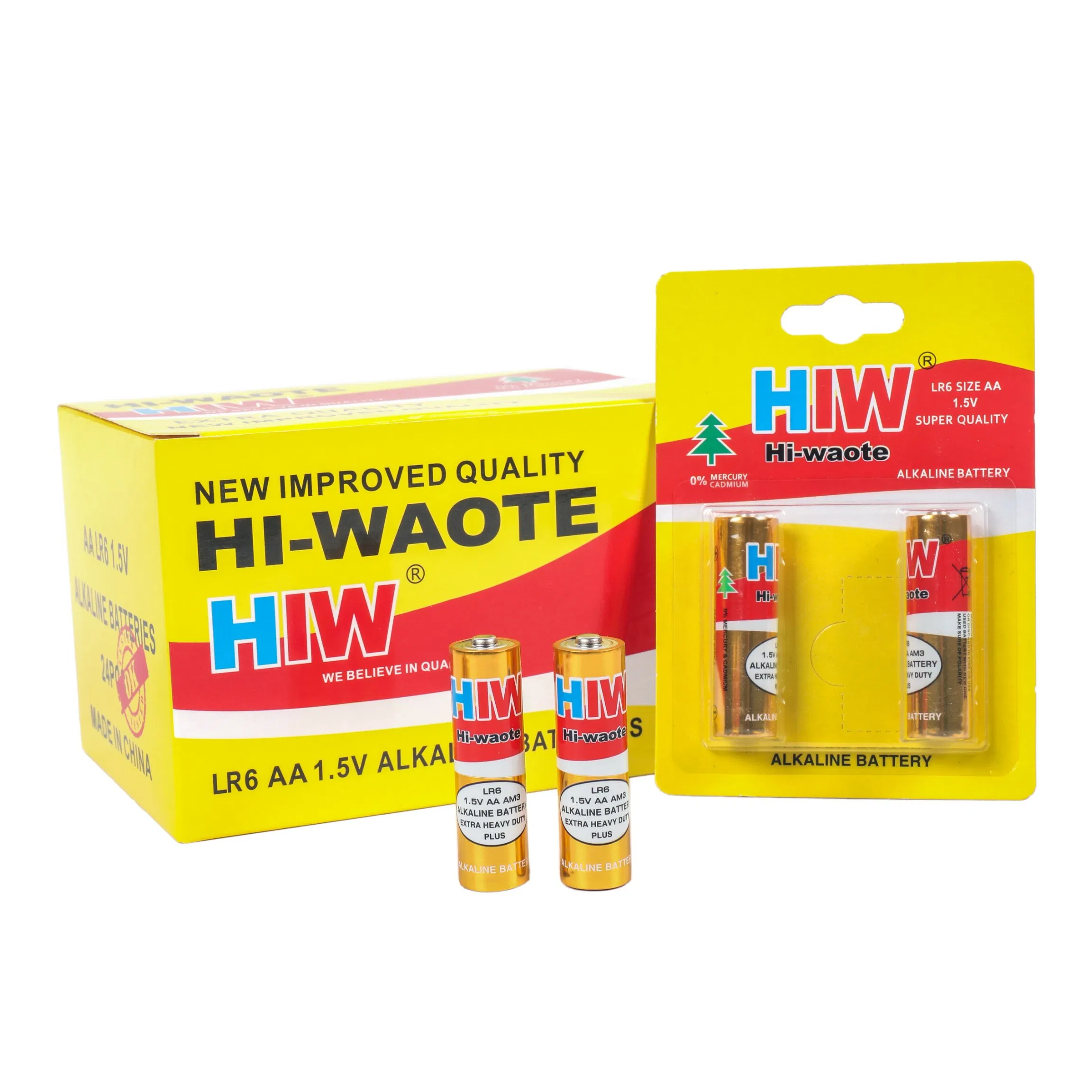 High Energy Density Hiw Lr6 AA 1.5V Alkaline Batteries - Safe and Reliable for Toys